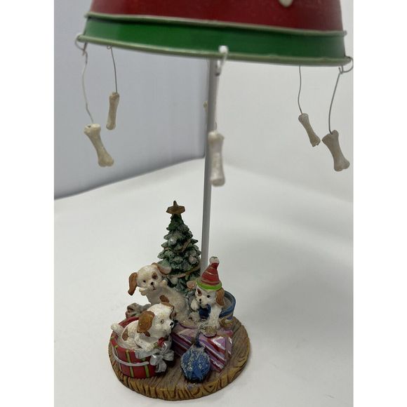 Set Of 2 Adorable Christmas Tea light Holder Snowman Figure And Puppy Family - Picture 3 of 7